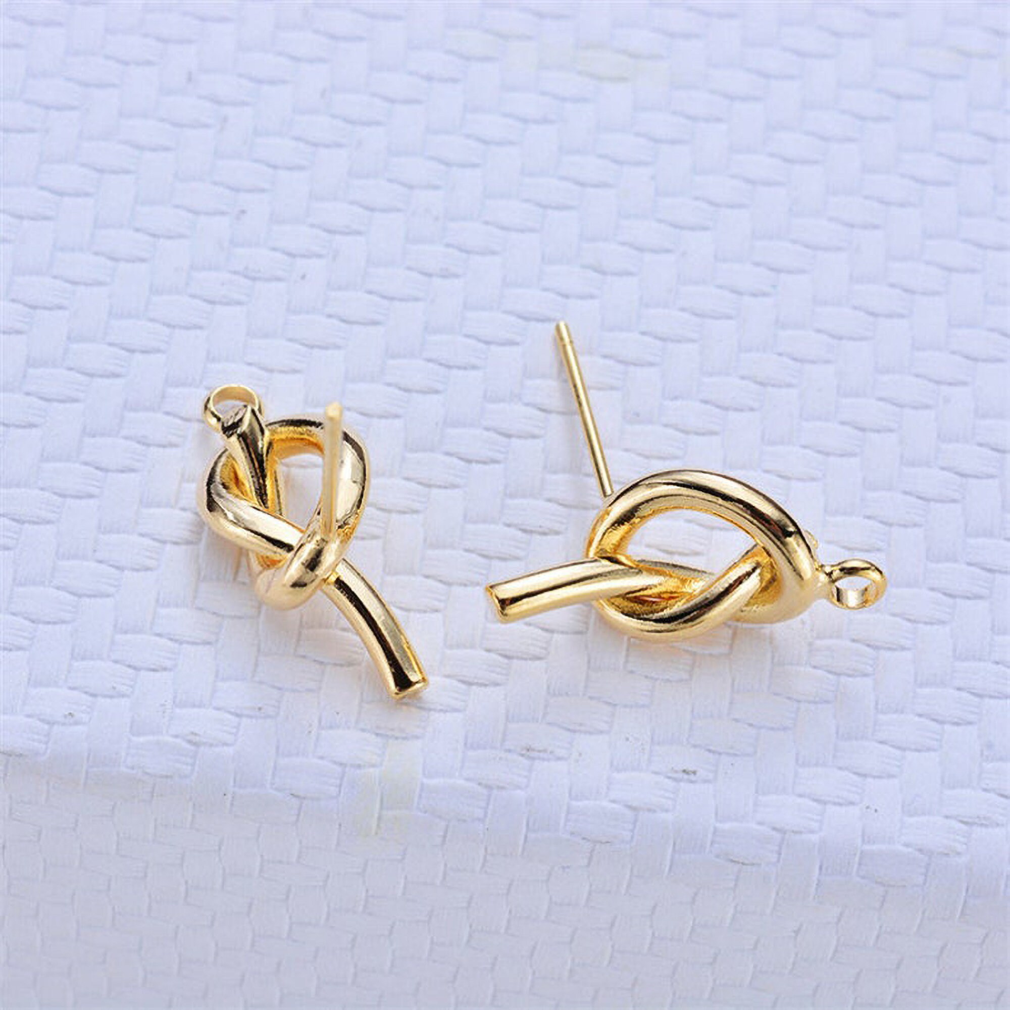 10pcs Real Gold jewelry charms Plated Brass Earring Stud Etsy