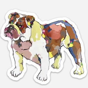 Kleur Me Bulldog Sticker