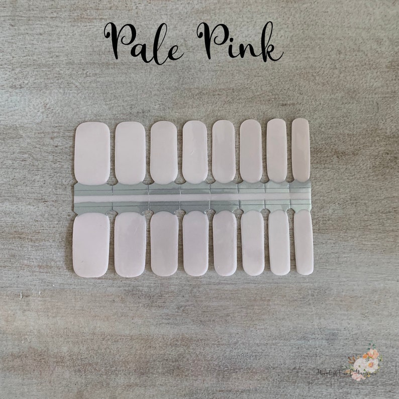 Nail Art Pink Nail Polish Wrap 34 Nail Strips Nail Stickers Nail Decal Boho Nails