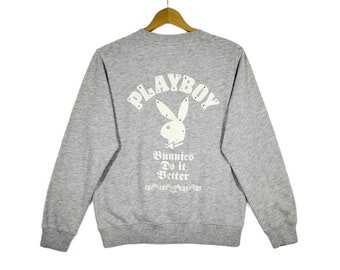 Vintage Playboy Sweatshirt Big Logo Blink Printed Pullover