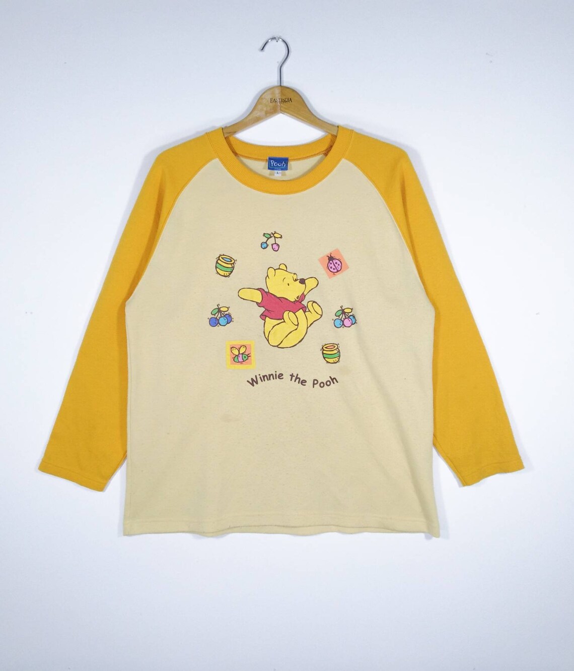 Vintage POOH Winnie The Pooh Cartoon Big Print Sweatshirt | Etsy