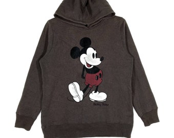 Vintage MICKEY MOUSE Big Logo Sudadera sudadera con capucha Pullover