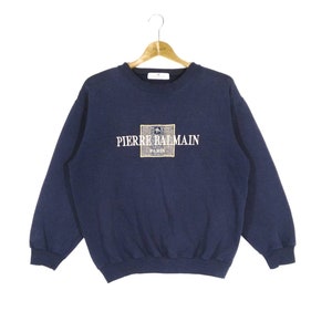Vintage PIERRE BALMAIN PARIS Big Logo Embroidery Nice Logo Sweatshirt Pullover