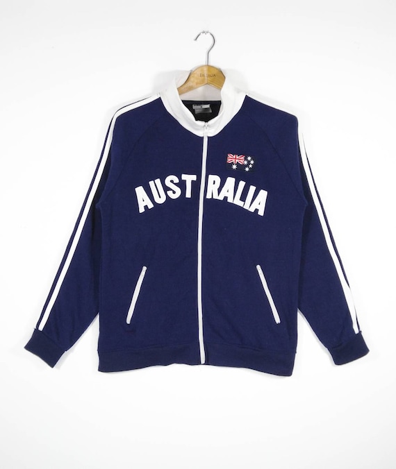 Vintage AUSTRALIA Flag Big Spell and Logo Embroidery Sweatshirt