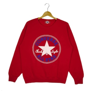 Rare!!! Vintage Converse All star Sweatshirt Big Logo
