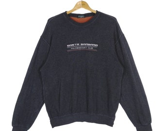 Vintage SANTA BARBARA Polo & Racquet Club Broderad Tröja med Spell Tröja
