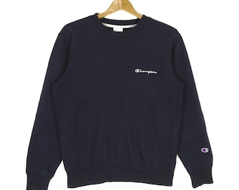 Vintage Champion Small Logo Embroidery Sweatshirt Pullover