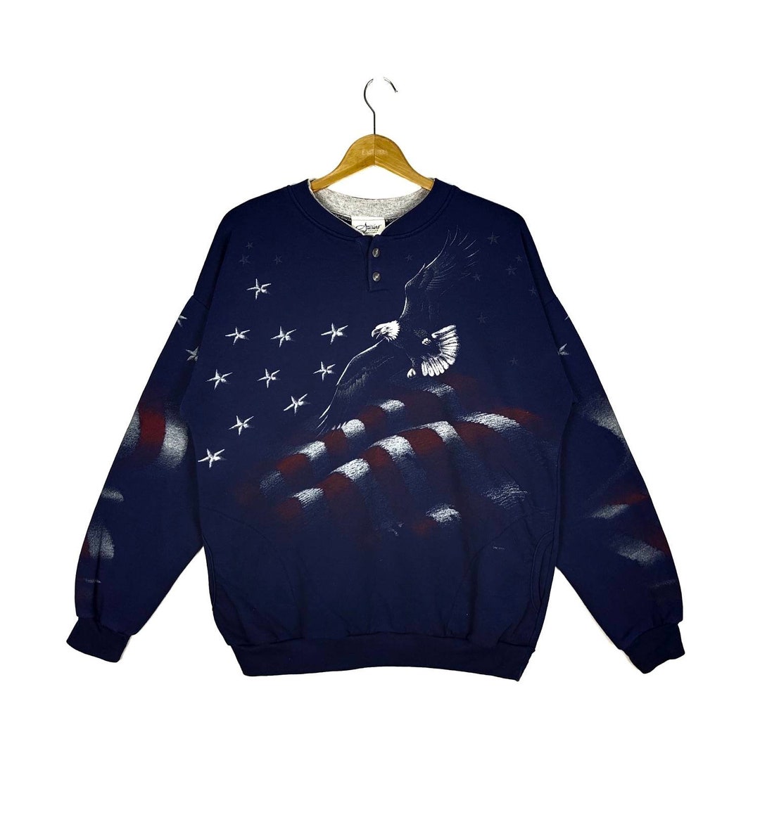 Vintage Artisans Screen Printing Sweatshirt American Eagle Etsy