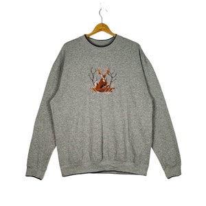 Vintage M&C Sport Wild Deer Sweatshirt Animal Deer Life Embroidery Logo