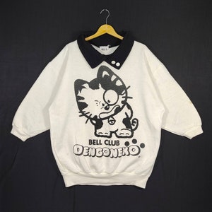 vintage Bells Club Dengoneko Cartoon Sweatshirt Grand Logo