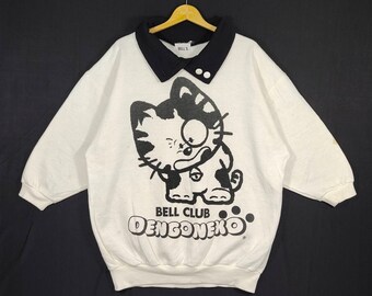 Vintage Bells Club Dengoneko Cartoon Sweatshirt Groot Logo