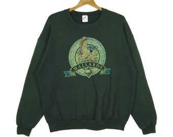 Vintage Jerzees Mallards Ente Schwan Sweatshirt Pullover