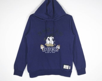 Vintage 90s Disney “donald Duck” Hoodie – Dia Club Knit Wear – M/L