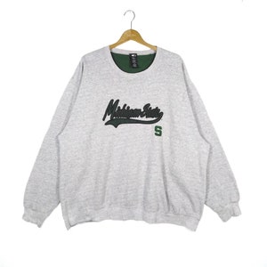 Vintage Michigan State Sweatshirt Embroidery Big Logo