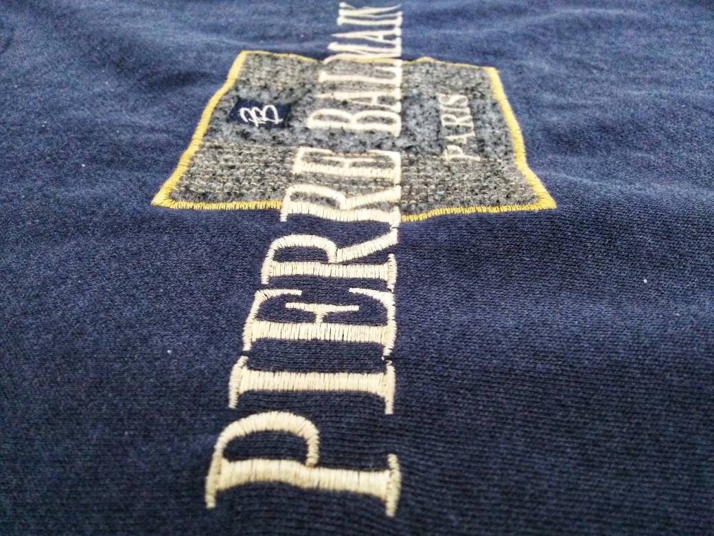 ヴィンテージ PIERRE BALMAIN PARIS ビッグロゴ刺繍 素敵なロゴ