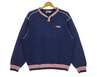 Vintage Fila Sweatshirt Embroidery Logo