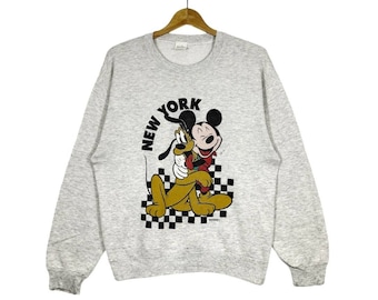 Rare!!! Vintage Mickey Mouse & Pluto New York Sweatshirt