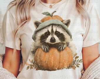 Feral Raccoon Pumpkin png,Pumpkin png, Spooky  Raccoon PNG, Funny Halloween Sublimation,Pumpkin Fall Raccoon Png, Creepy Cute png