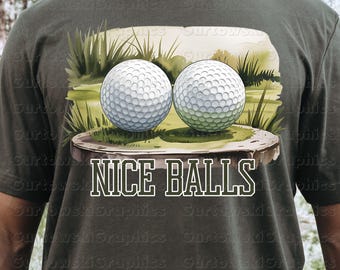 Bonitas pelotas de golf PNG, divertido diseño de sublimación de golf para hombres, descarga digital de golfista humorístico, diseño de camiseta deportiva sarcástica