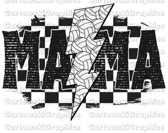 Volleyball Mama png, Volleyball png, Volleyball Lightning Bolt design,Retro Volleyball png, Volleyball Mom png, Volleyball Sublimation