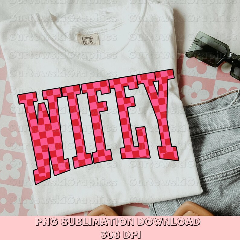 Wifey Checkered Board Png,checkered Wifey Png, Bridal Png,varsity ...
