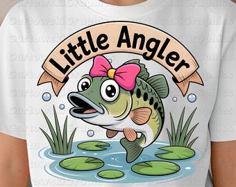 Girls fishing Bass png,Little Angler png,Fishing Southern girl png,Coastal Fishing design,vintage fisherman design, Girl fishing sublimation