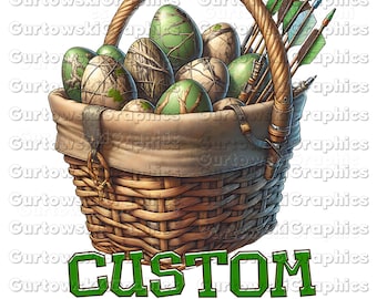 Caccia Camo Pasqua png, Disegno di Pasqua per bambino, Cestino di Pasqua da caccia png, Pasqua Camouflage png, Disegno di Pasqua per bambino, Nome personalizzato per Pasqua PNG