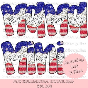 Matching American Mama & Mini Png, 4th of July Png, American flag Png, Memorial Day PNG, Girly USA Png, Independence Day png, Patriotic png