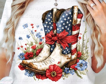 Coquette western cowgirl, Coquette 4 juillet png, Bottes de cow-girl png, Cowgirl drapeau américain png, Western 4 juillet, 4 juillet png