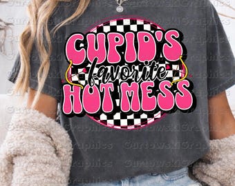 El desastre caliente rosa favorito de Cupido PNG, San Valentín divertido PNG, Cupido desastre caliente PNG, San Valentín preppy, San Valentín retro PNG, Cupido San Valentín PNG