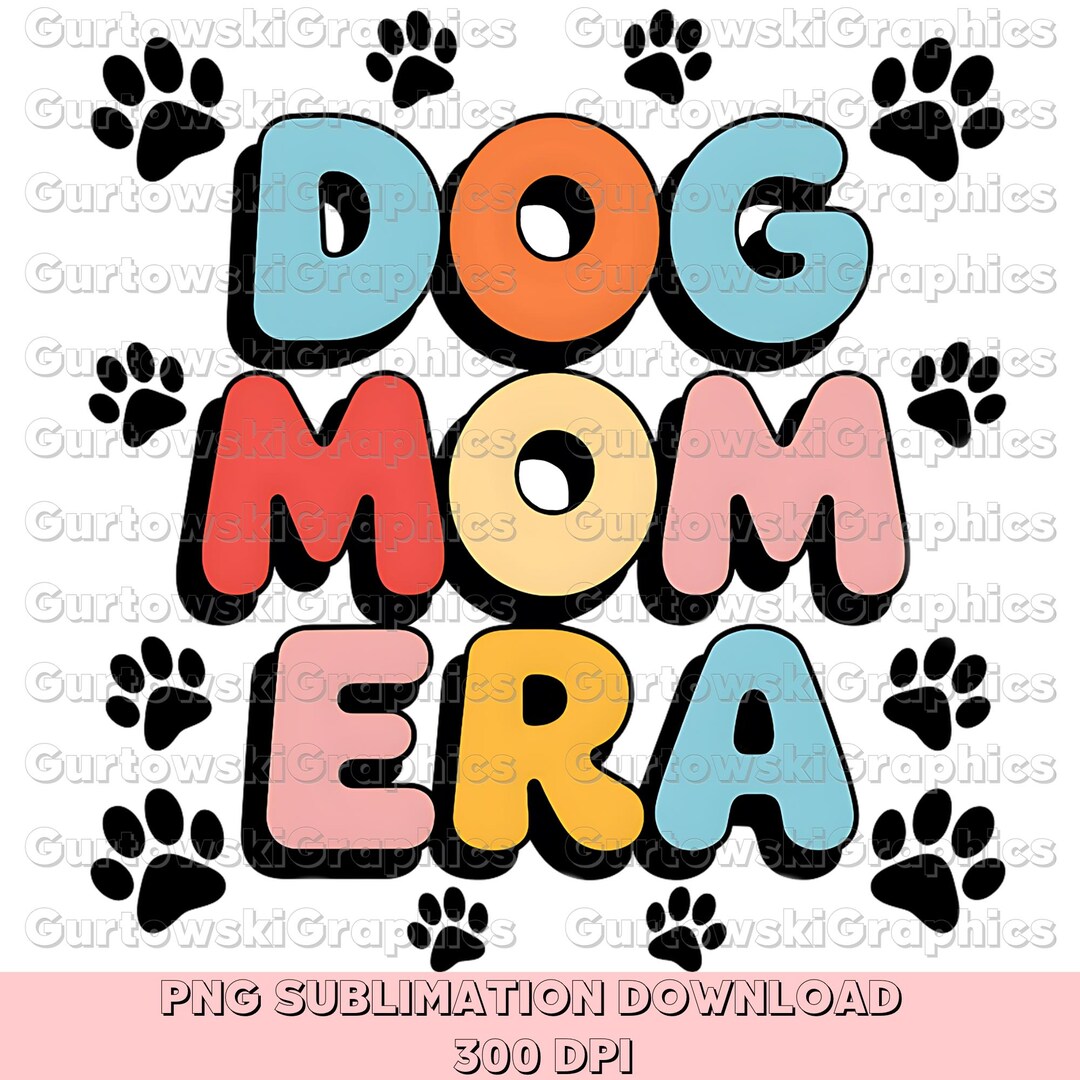 Retro Dog Mom Era Png,vintage Dog Mom,dog Mama Sublimation Png,dog ...