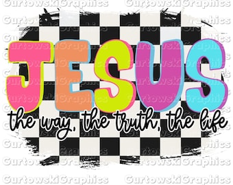 Jesús el camino la verdad la vida png Descarga digital, archivo PNG cristiano, diseños retro cristianos, png religioso retro