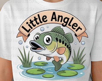 Boys fishing Bass png,Little Angler png,Fishing Southern Boy png,Coastal Fishing design,vintage fisherman design, Boy fishing sublimation