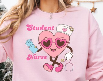 Student nurse sweatshirt,gifts for nurses,student nurse shirts,shirts for nurses,gifts for nurses,gifts for her,valentines gift ideas