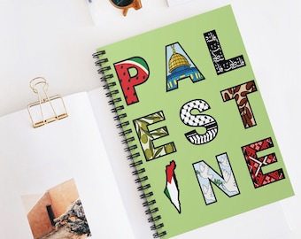 Cute Palestine notebook,free gaza,free palestine notebook, lined notebook, tatreez notebook, keffiyeh notebook, cute muslim journals
