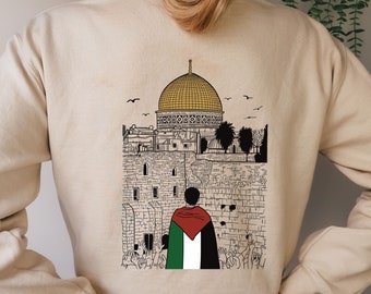 Free Palestine sweatshirt,muslim shirt,muslim women clothing,hijabi sweatshirt,free gaza,palestine sweatshirt,Jerusalem sweatshirt,Tshirt