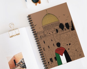 Cute Palestine notebook,free gaza,free palestine notebook, lined notebook, tatreez notebook, keffiyeh notebook, cute muslim journals