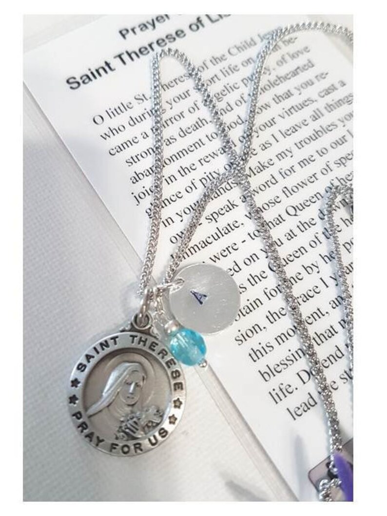 St Therese Necklace With Card/personalised Saint Theresa of Lisieux ...