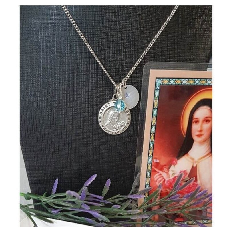St Therese Necklace With Card/personalised Saint Theresa of Lisieux ...