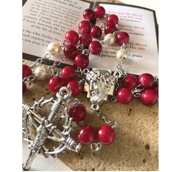 Chaplet of Precious Blood 1, Precious Blood Of Jesus Chaplet Rosary, How to Pray The Chaplet, Easter Gifts, Holy Rosary of Jesus,