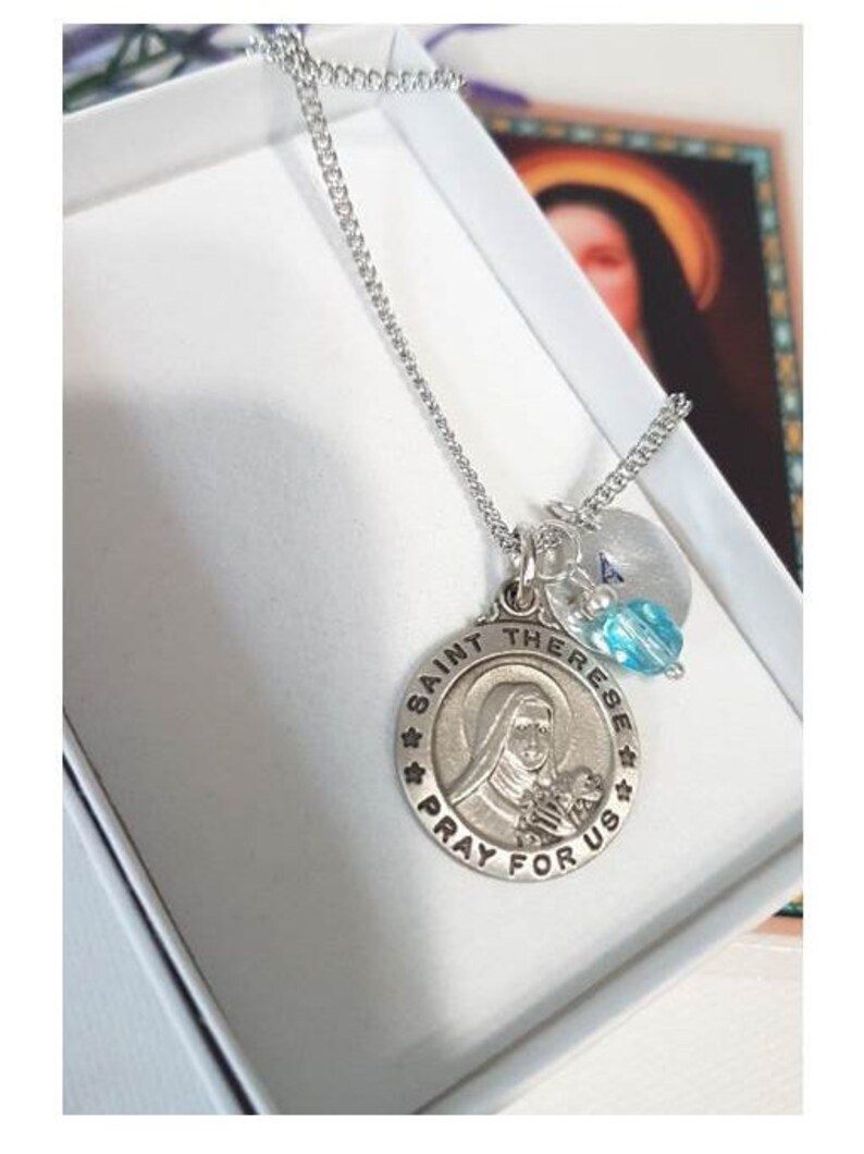 St Therese Necklace With Card/personalised Saint Theresa of Lisieux ...