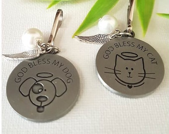 St Francis Dog and Cat Tag/God Bless My Dog Tag and Cat Tag/ St Francis Animal Clip Tag/Saint Francis Patron Saint For Animal Pet Medal