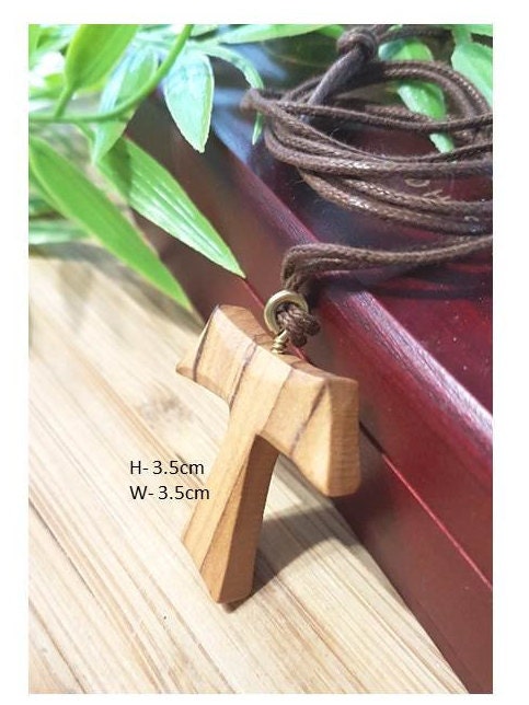Collana Croce In Legno D'Ulivo - Con Pesce Cristiano E Libro Preghiere, Regalo Battesimo O Prima Comunione - Foto 11