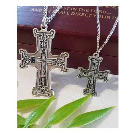 Armenian Cross Necklace armenian Cross Pewter Pendant apostolic
