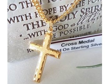 Mens Gold Cross Necklace - Etsy Australia