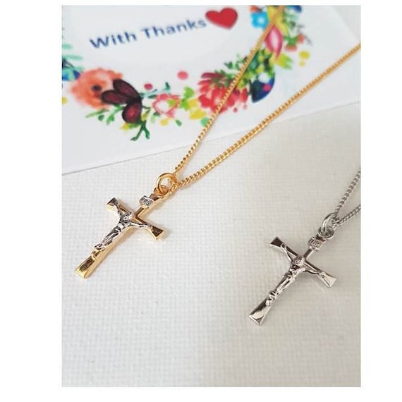 Ladies sale crucifix necklace