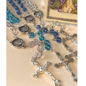 First Communion Rosary,My First Holy Communion Rosary for Girls and Boys, Simple Communion Rosary with Prayer Card, Communion Prayer Card