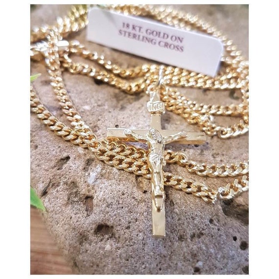 Gold and silver crucifix clearance