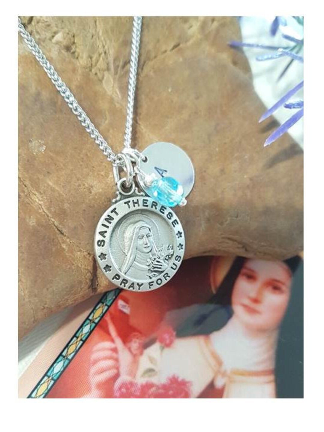 St Therese Necklace With Card/personalised Saint Theresa of Lisieux ...