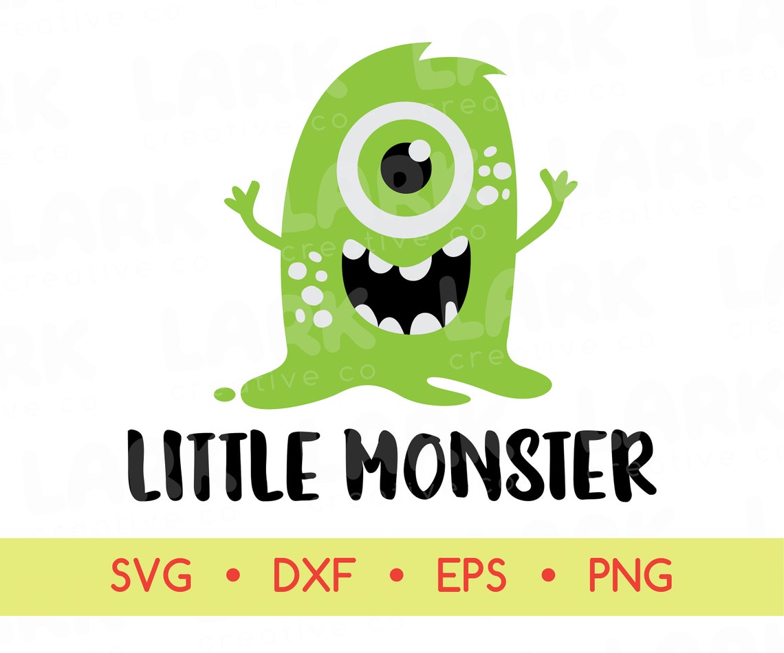 Little Monster SVG Shirt Design, Halloween Outfit Silhouette Cricut Cut
